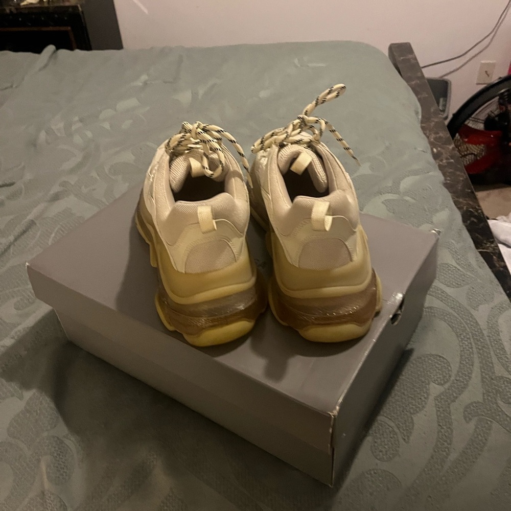 Balenciaga Triple S Cream and Yellow-Tan Sneakers - Picture 3 of 6